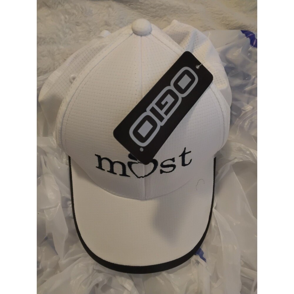 Ogio Most Golf O Flex Black And White Fitted Hat Cap NWT